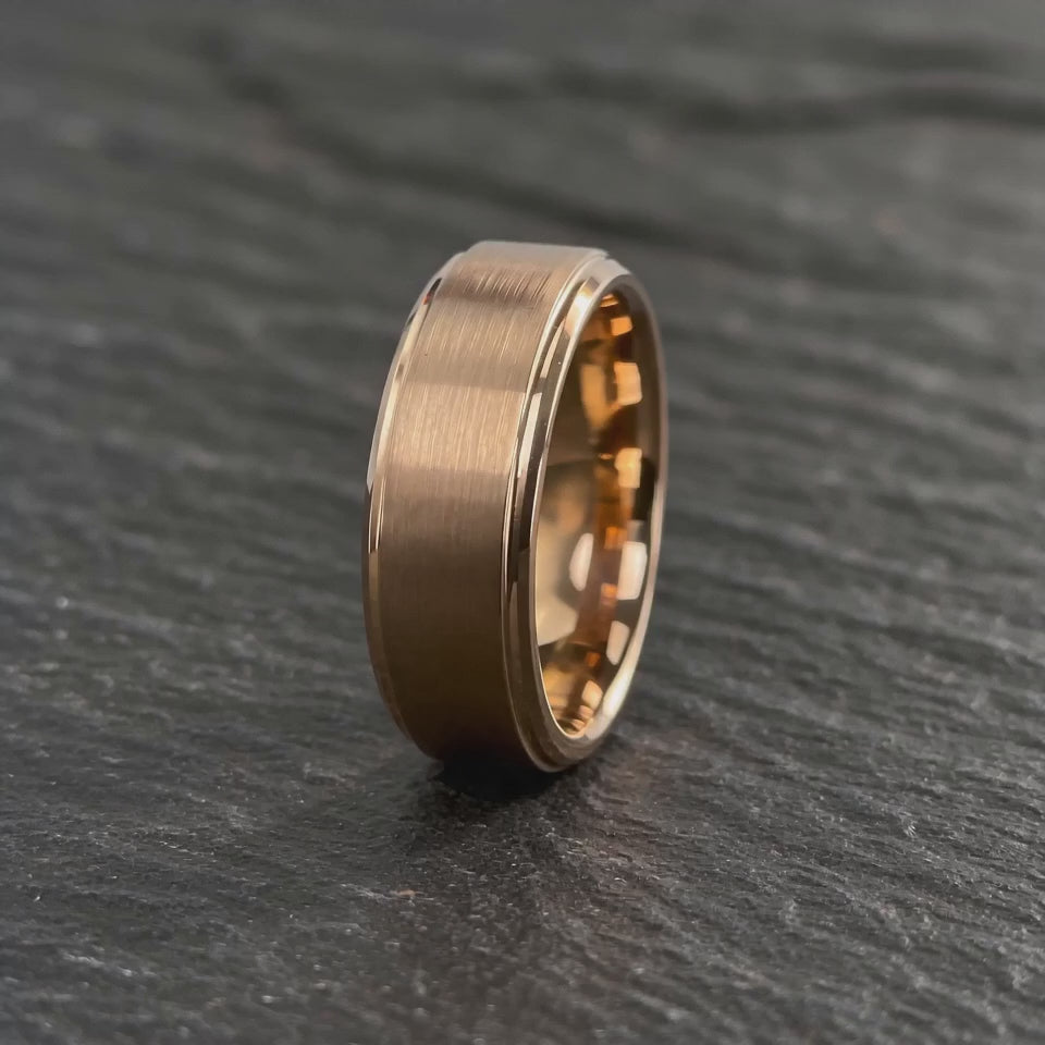 The Criterion - 18K Gold &amp; Tungsten Band | ForgeValon product video