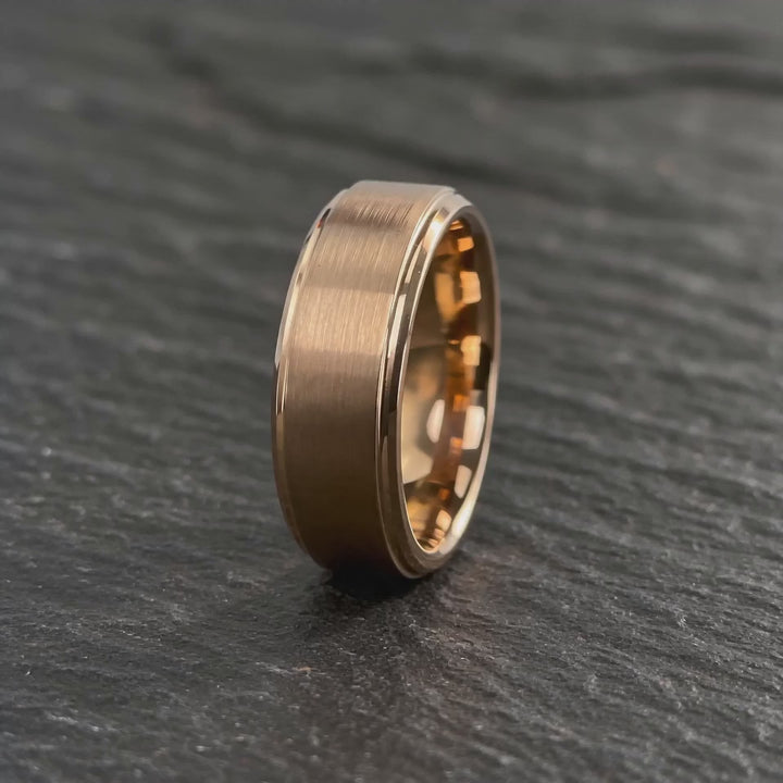 The Criterion - 18K Gold &amp; Tungsten Band | ForgeValon product video