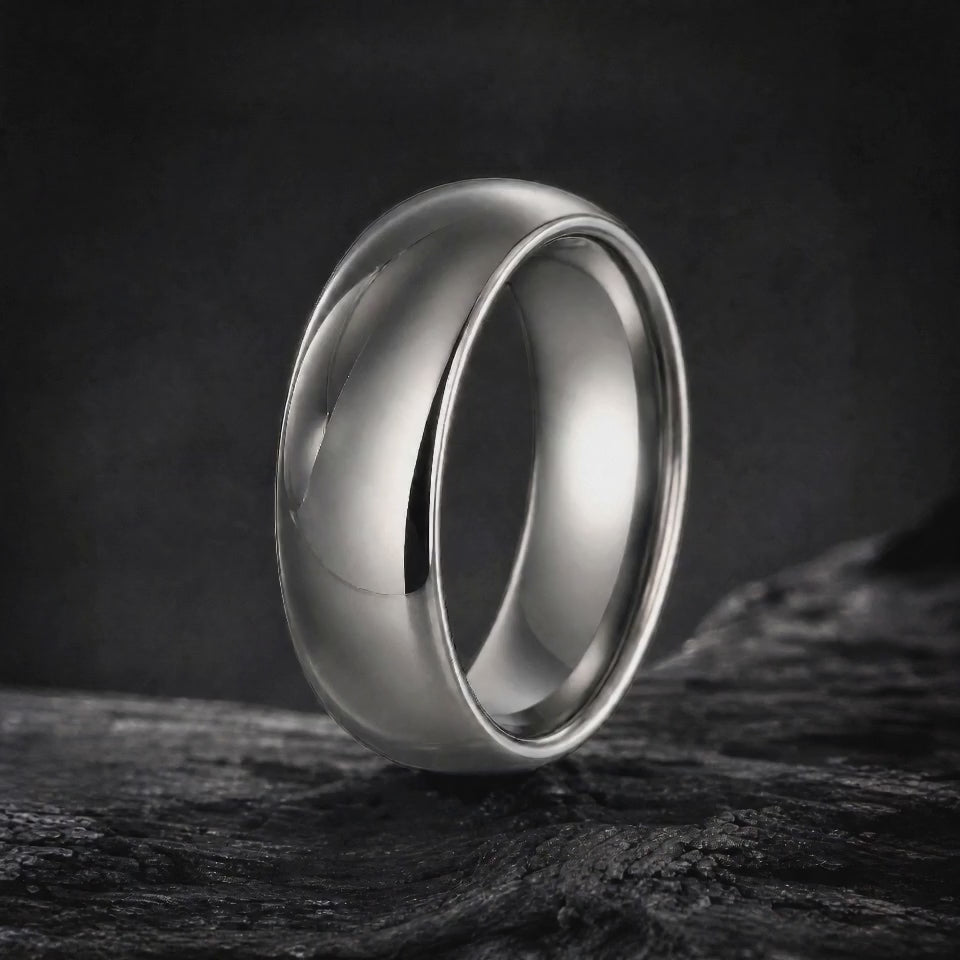 The Keystone - Polished Tungsten Band | ForgeValon product video