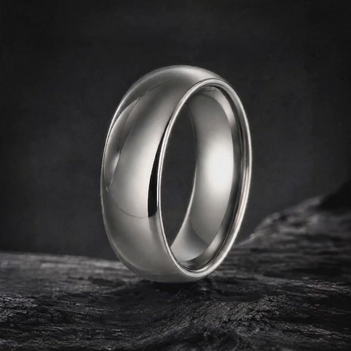 The Keystone - Polished Tungsten Band | ForgeValon product video