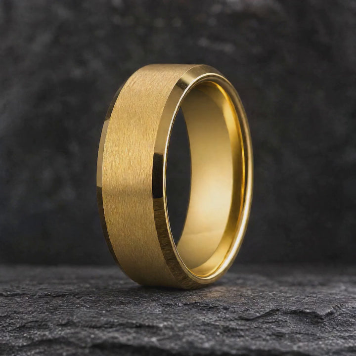 The Canon - 18K Gold, Brushed Tungsten Band | ForgeValon product video
