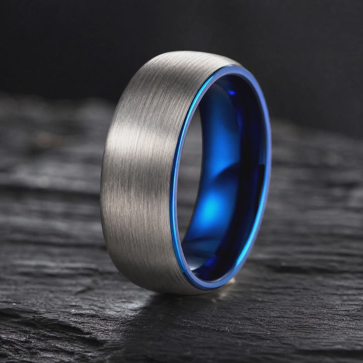 The Sentinel - Brushed Tungsten and Blue Band | ForgeValon product video