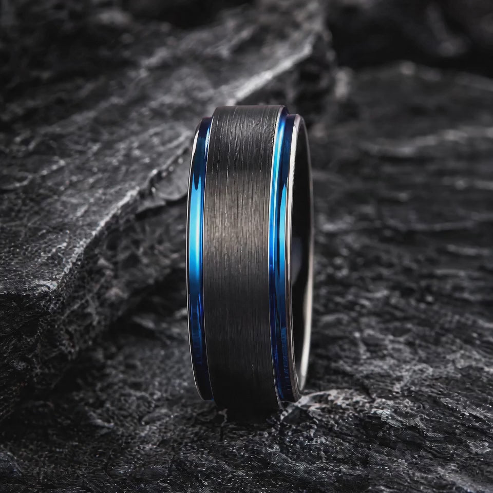 The Afterburner - Black Tungsten and Blue Band | ForgeValon product video