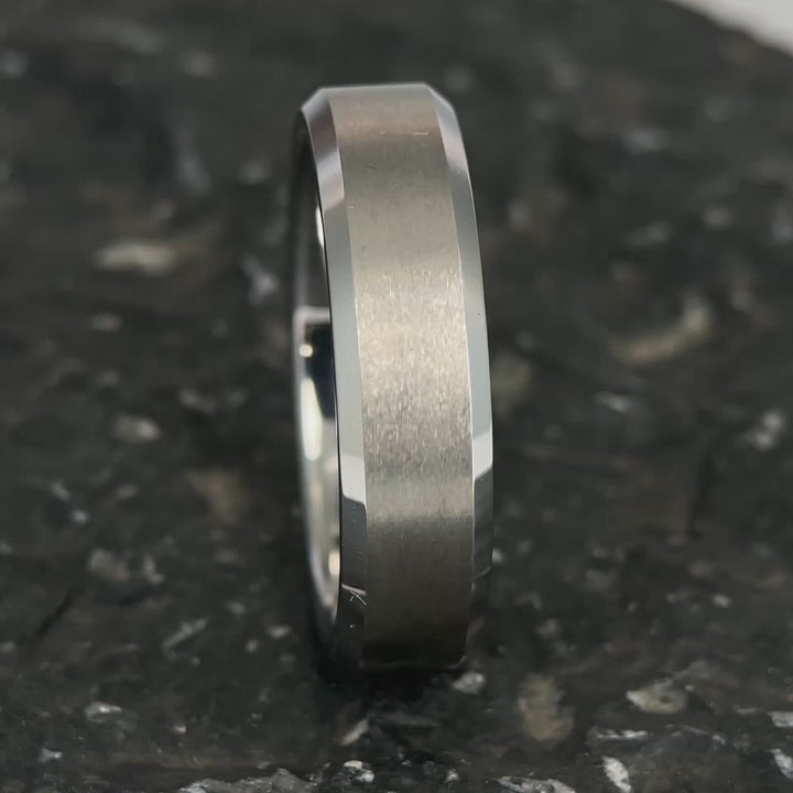 The Armature - Brushed and Polished Tungsten Band | ForgeValon product video