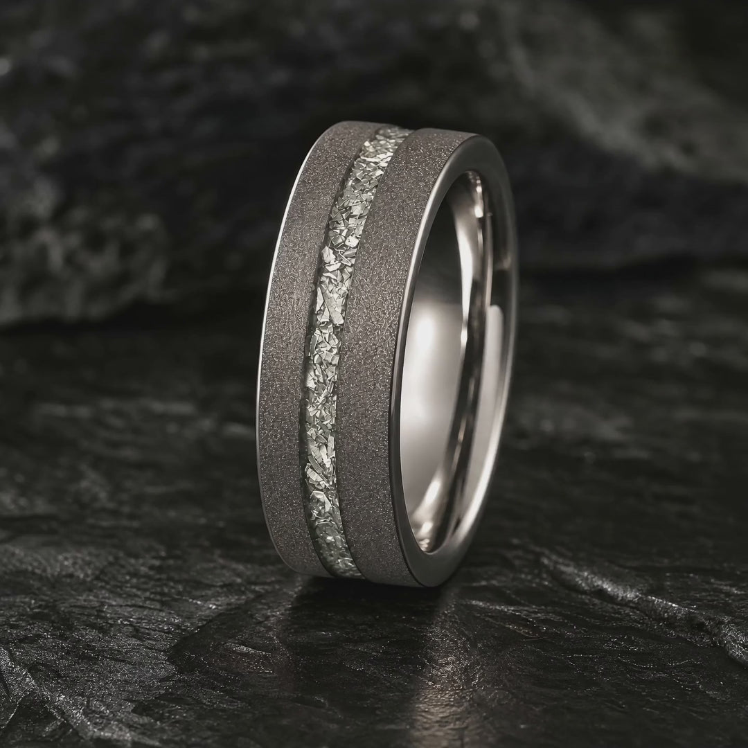 The Remnant - Titanium and Meteorite Band | ForgeValon product video