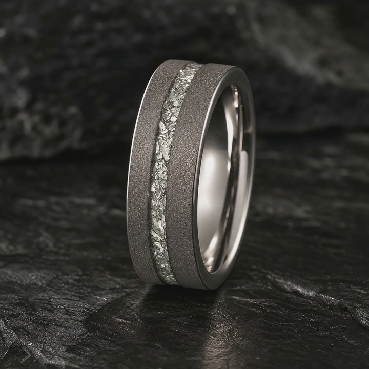 The Remnant - Titanium and Meteorite Band | ForgeValon product video