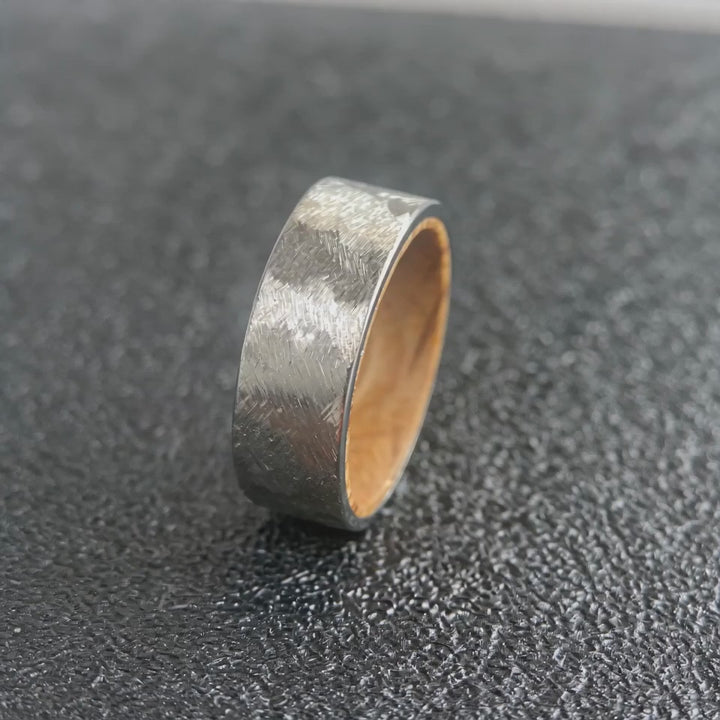 The Codex - Meteorite, Whiskey Barrel Wood and Titanium Band | ForgeValon product video