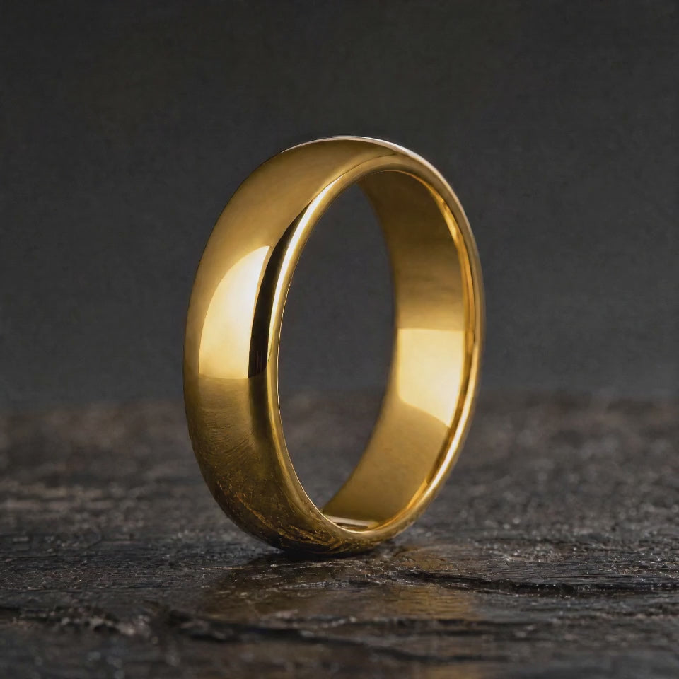 The Aureus - 18K Gold and Tungsten Band | ForgeValon product video