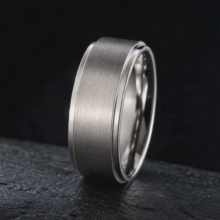 The Fulcrum - Brushed Titanium Spinner Band | ForgeValon product video