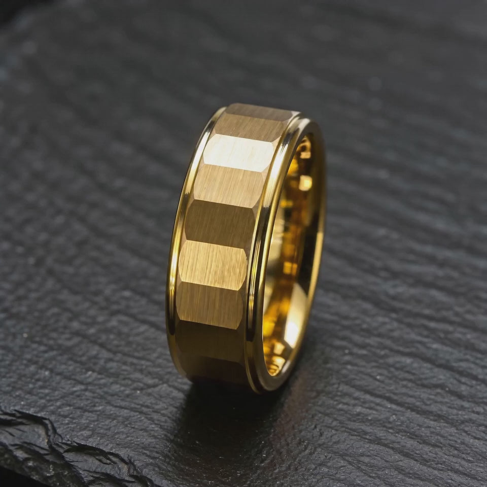 The Phalanx - 18K Gold &amp; Brushed Tungsten Band | ForgeValon product video