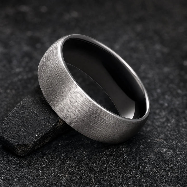 The Aegis Tungsten ring - angled view