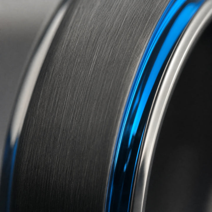 The Afterburner black tungsten ring - detail view