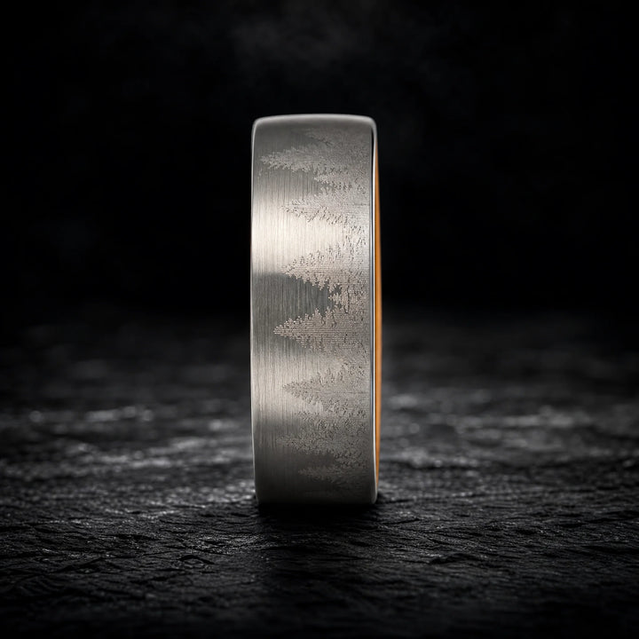 The Boreal Tungsten and Wood ring - side view