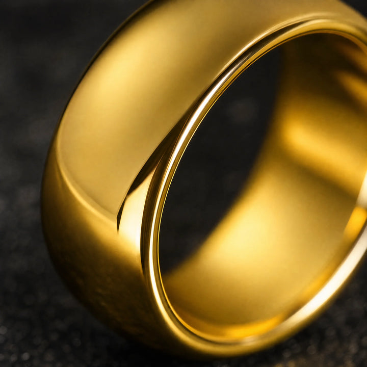 The Bullion 18K Gold Tungsten ring - detail view