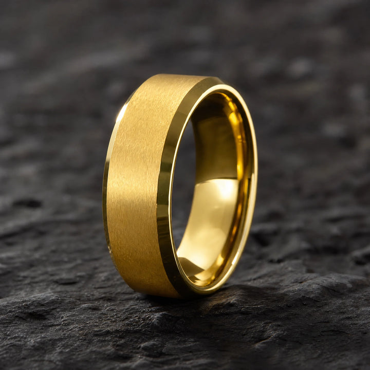 The Canon 18K Gold Tungsten ring - hero view