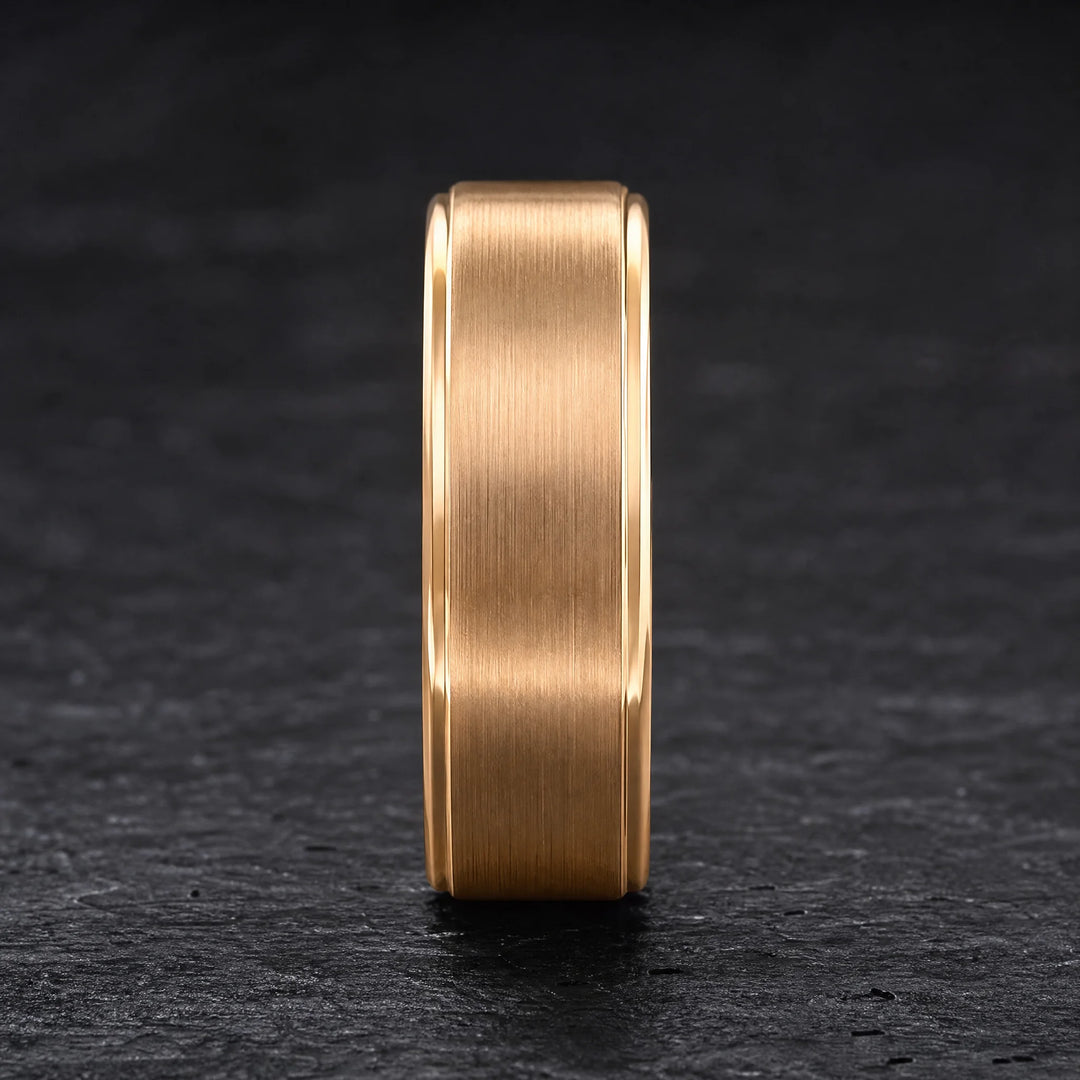 The Criterion 18K Gold Tungsten ring - side view