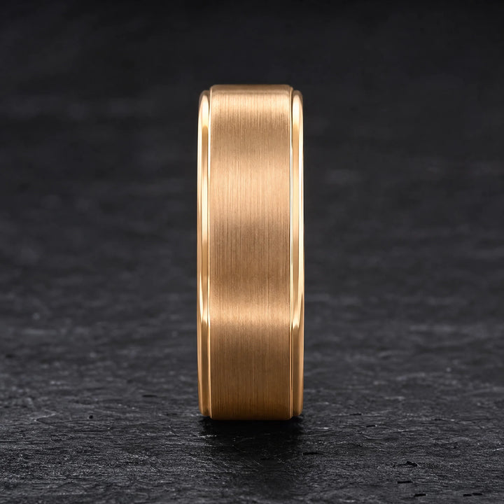 The Criterion 18K Gold Tungsten ring - side view