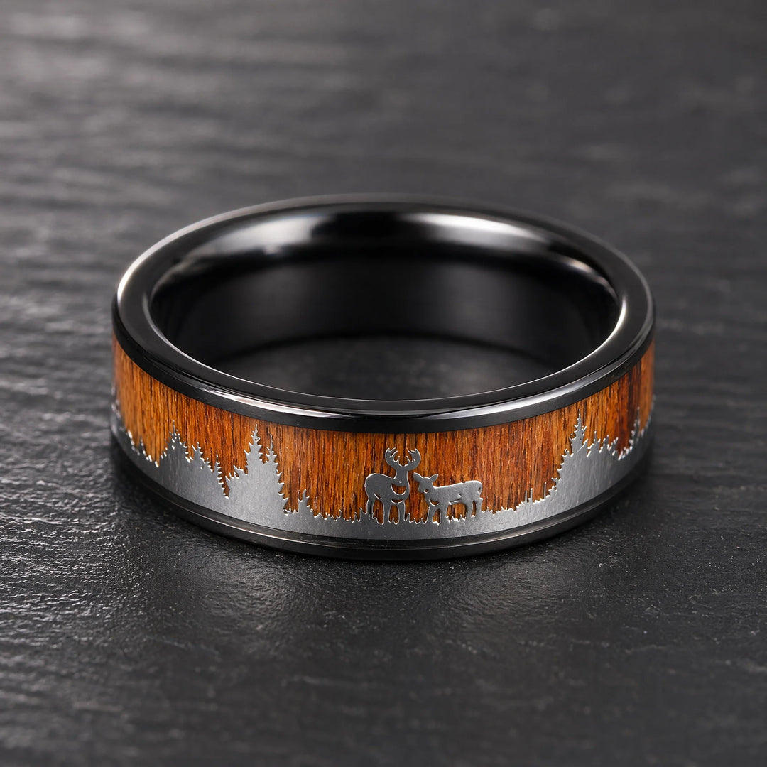The Dominion black tungsten ring - inner view