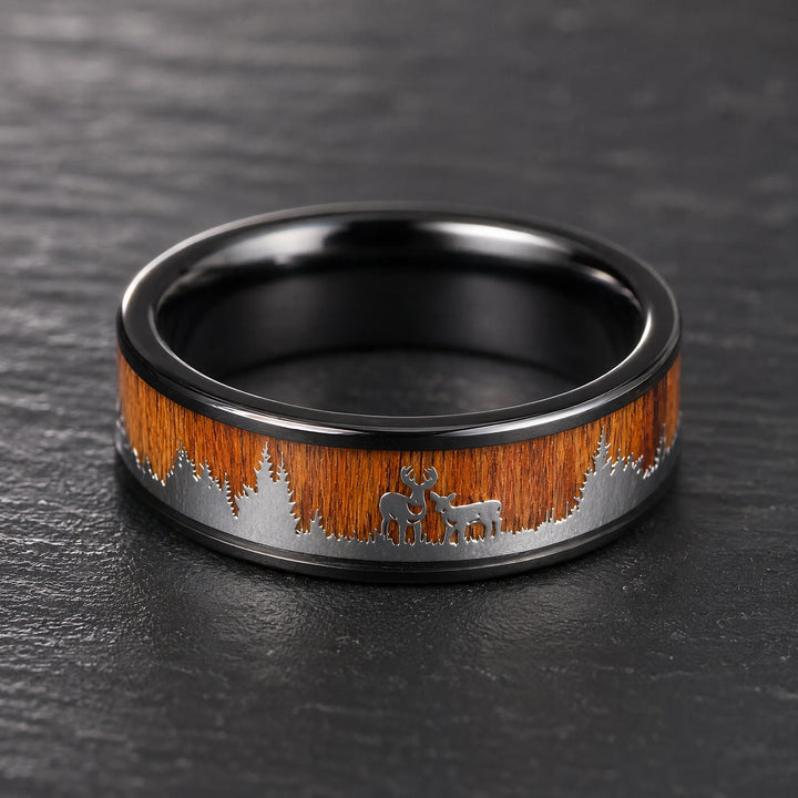 The Dominion black tungsten ring - inner view