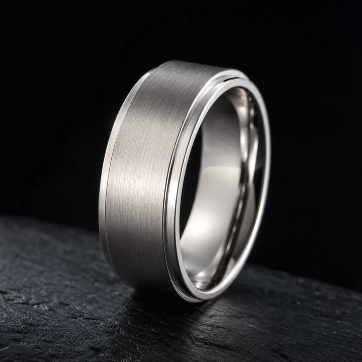 The Fulcrum titanium spinner ring - hero view