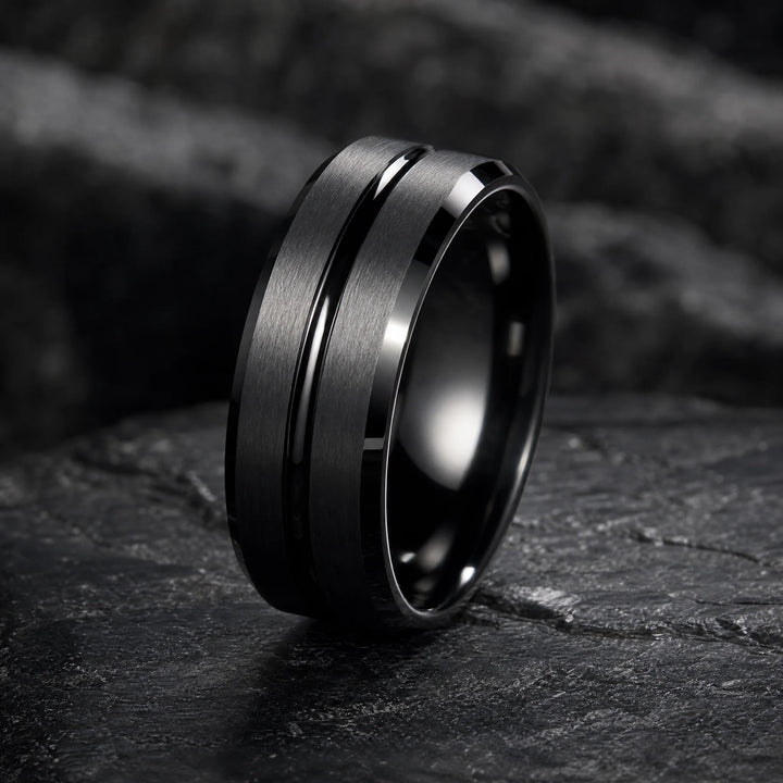 The Interdict Black Tungsten ring - hero view