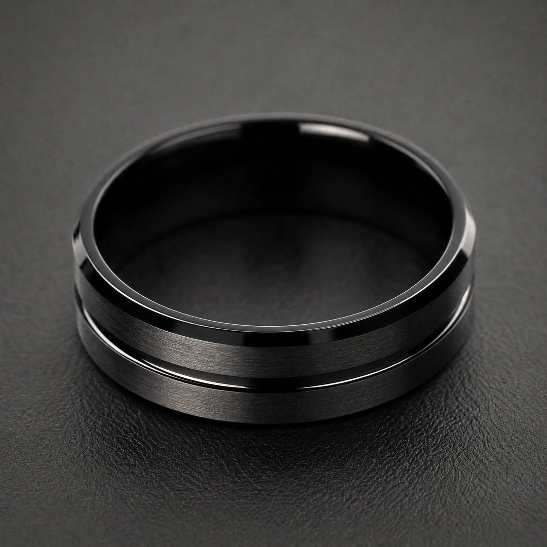 The Interdict Black Tungsten ring - inner view