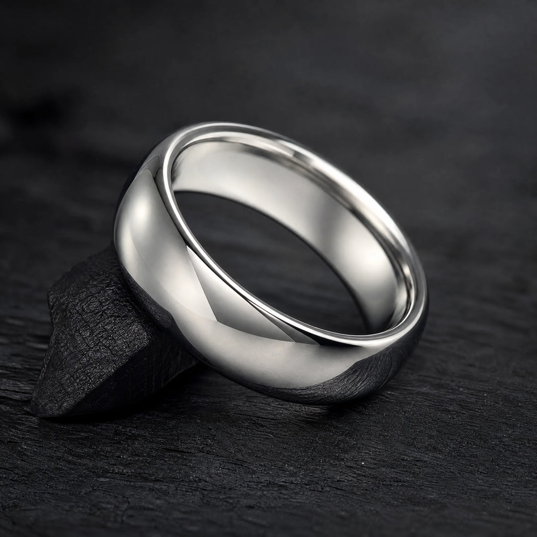 The Keystone Tungsten ring - angled view