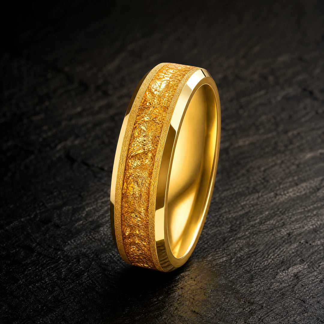 The Lode 18K gold and gold leaf ring - hero view