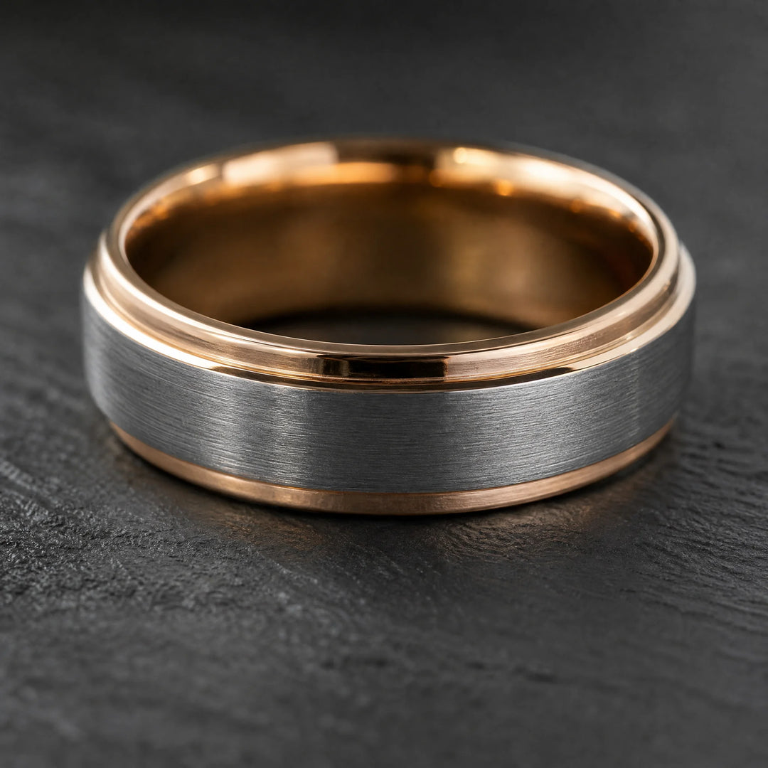 The Praetorian tungsten and gold ring - inner view