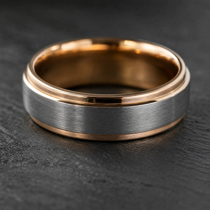 The Praetorian tungsten and gold ring - inner view