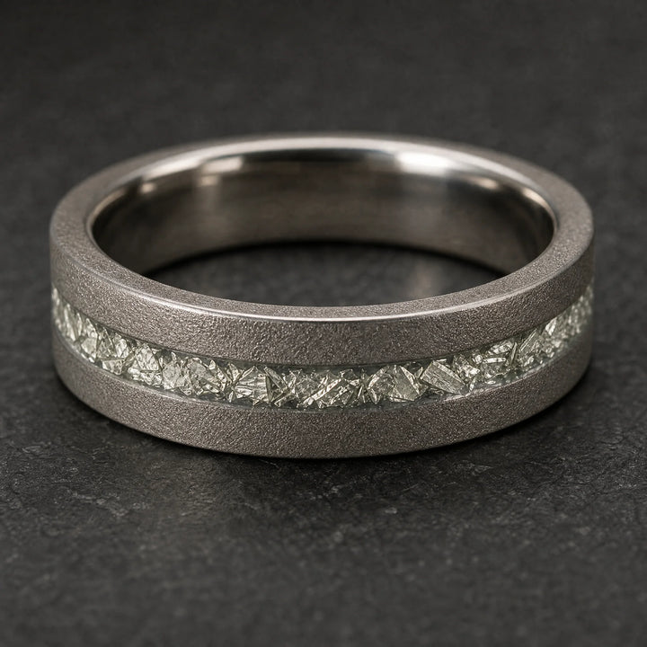 The Remnant meteorite and titanium ring - inner view