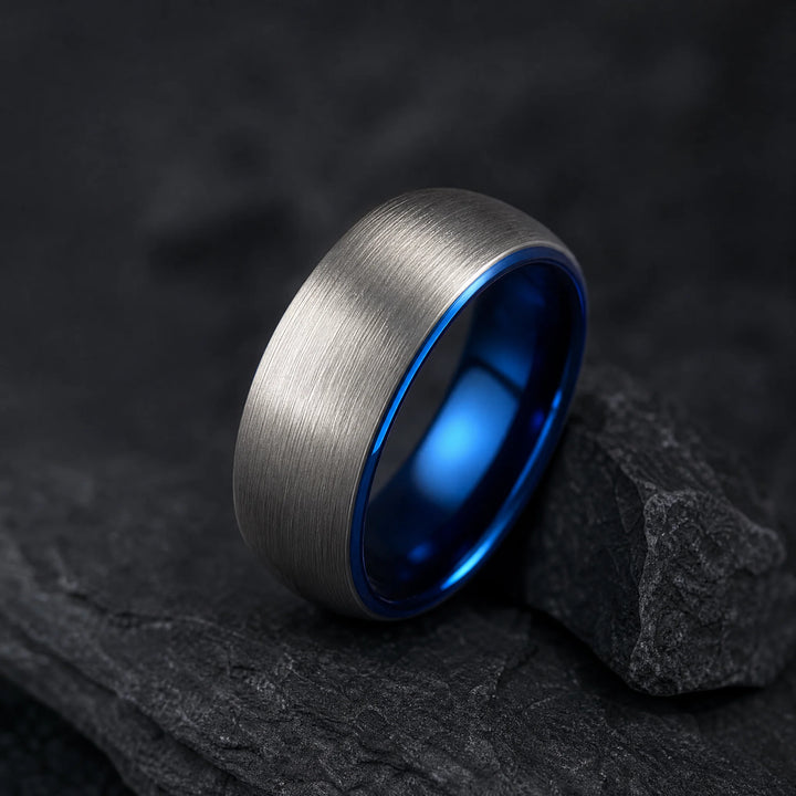 The Sentinel tungsten ring - angled view